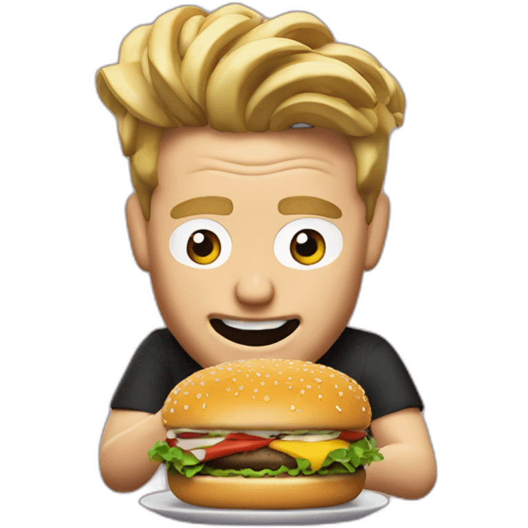 gordon ramsay eating burger emoji