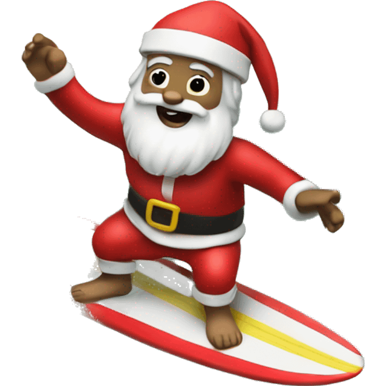 santa claus on a surfboard  emoji