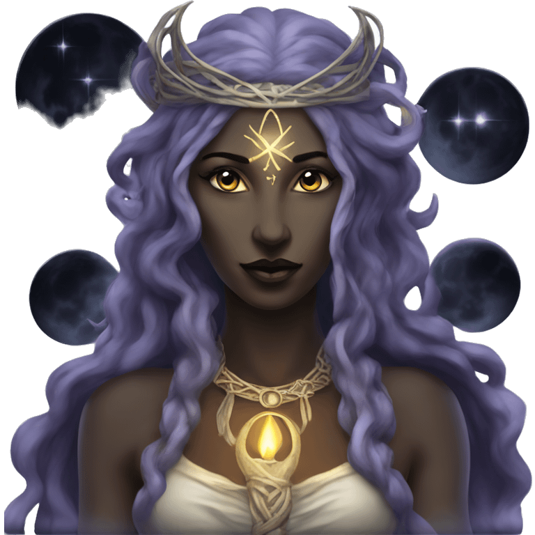 Hekate goddess of the night and magic- triple goddess emoji