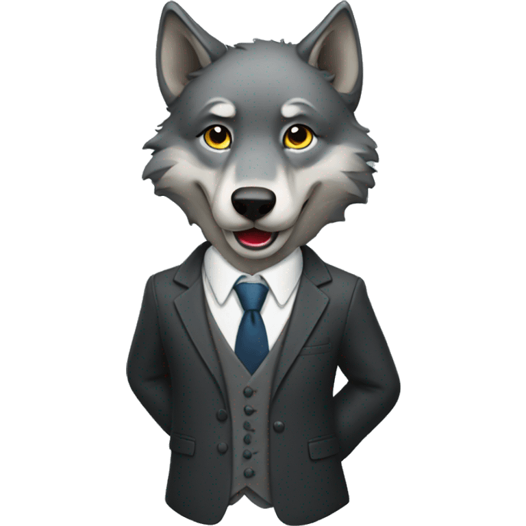 Wolf In a suit emoji