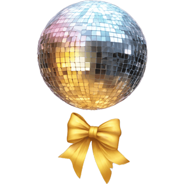 disco ball with bow emoji