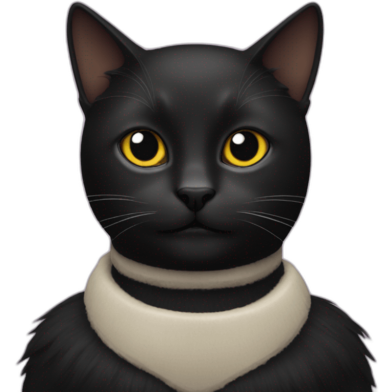 a black cat emoji