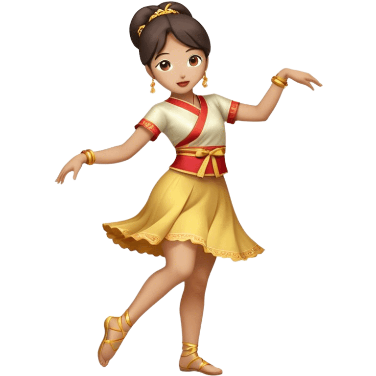 Niña koreana bailando  emoji