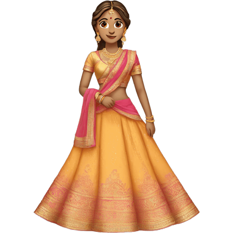 Girl with lehenga emoji