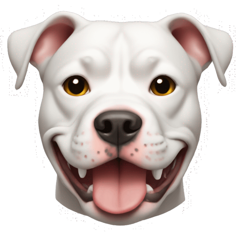 Pitbull with white red fur  emoji