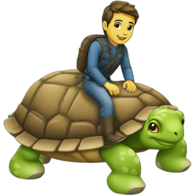 Cheval sur tortue emoji