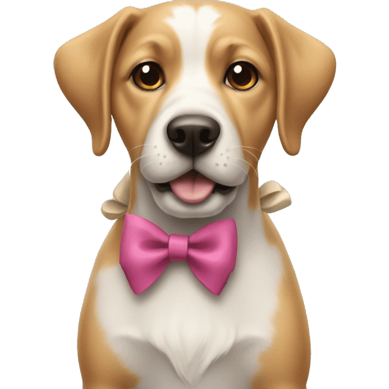 Dog with a bow on it  emoji