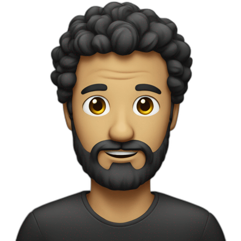 Monsieur avec une petite barbe noir emoji