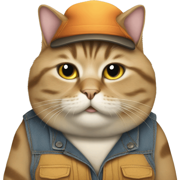 obese trucker cat emoji