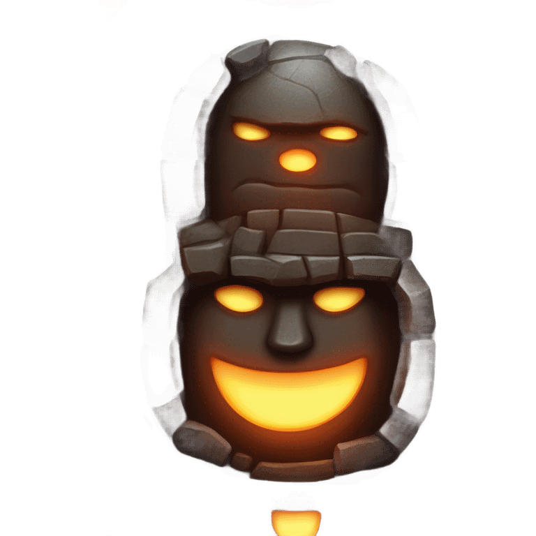 dark iron furnace fire of face emoji