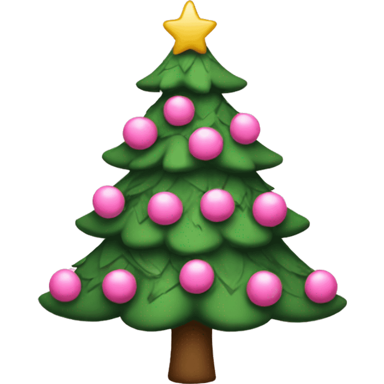 christmas tree pink themed  emoji