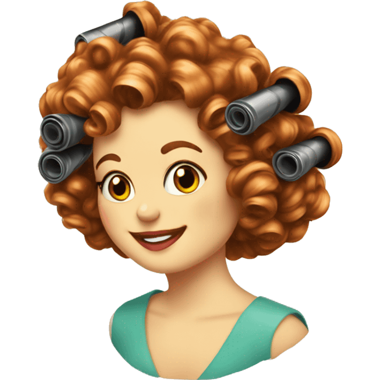 vintage hair curlers emoji