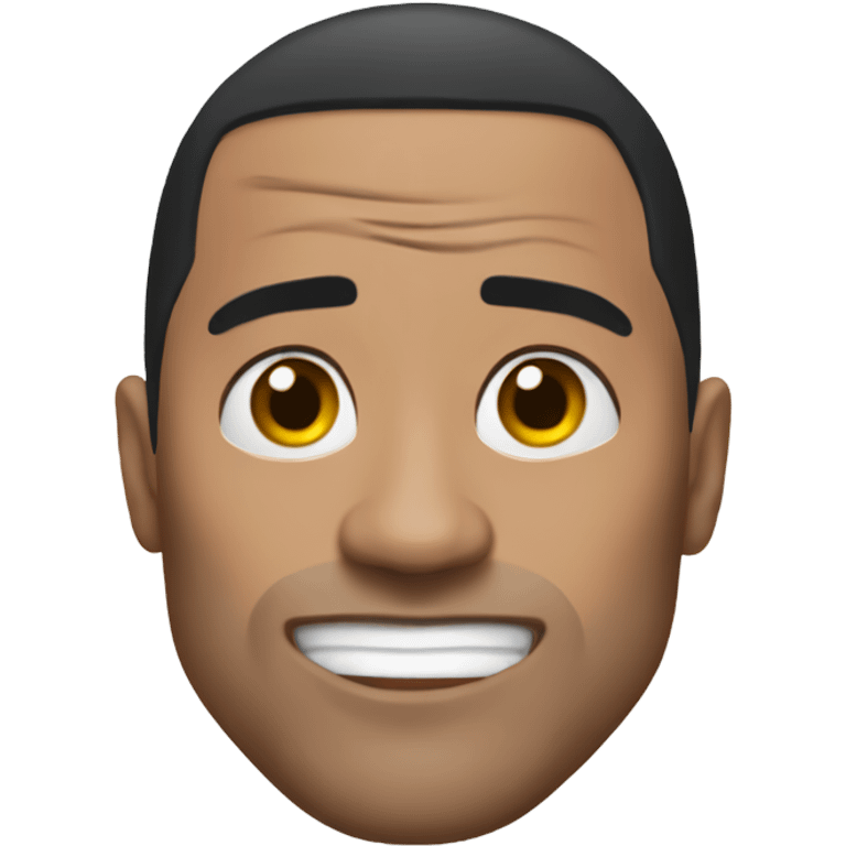 The rock raised eyebrows emoji