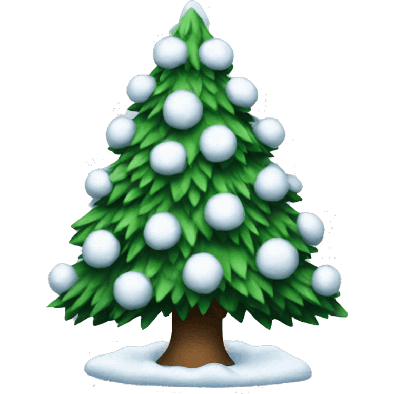 Snow Christmas tree emoji