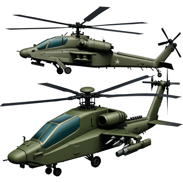 AH-64E Apache - Boeing (Model Year: 2021) (Iconic army green) emoji