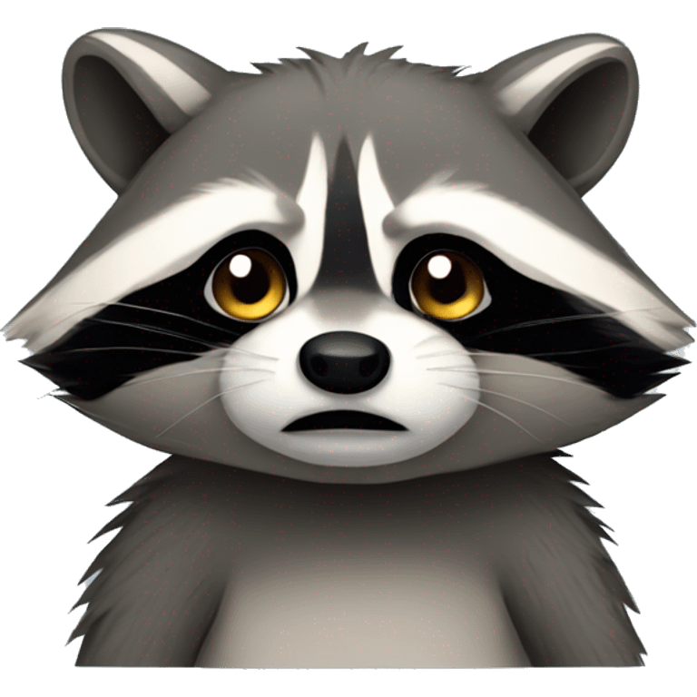 Raccoon with tear sad emoji