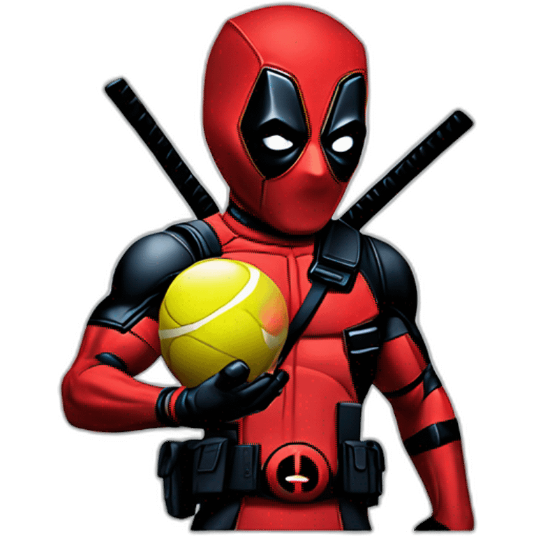 Deadpool with ball emoji