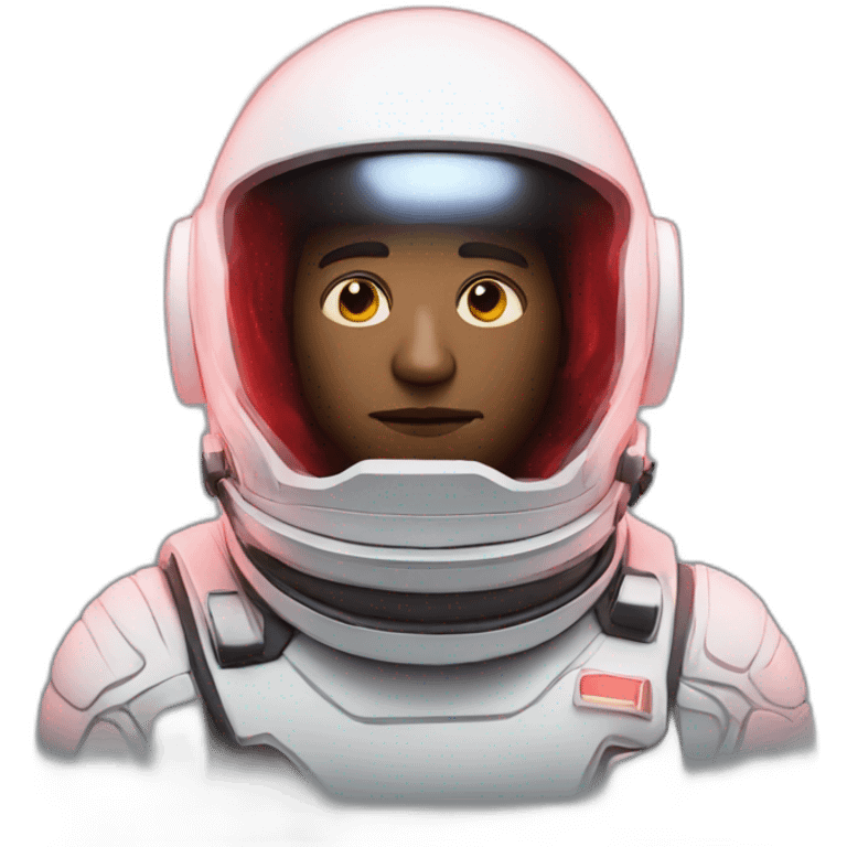 MAN IN A SPACE HELMET RED LIGHT emoji