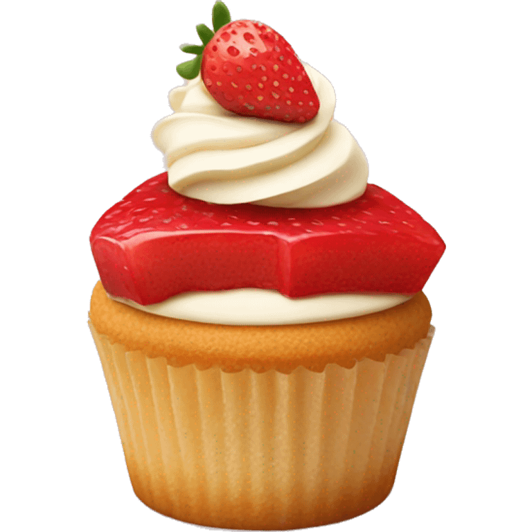 strawberry cheesecake cupcake emoji