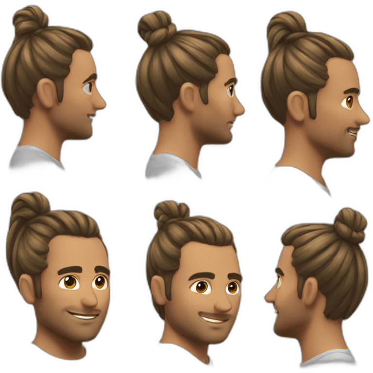 man bun emoji