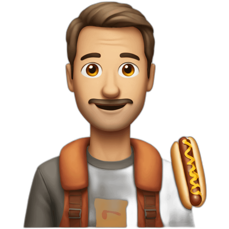 man hot dog emoji