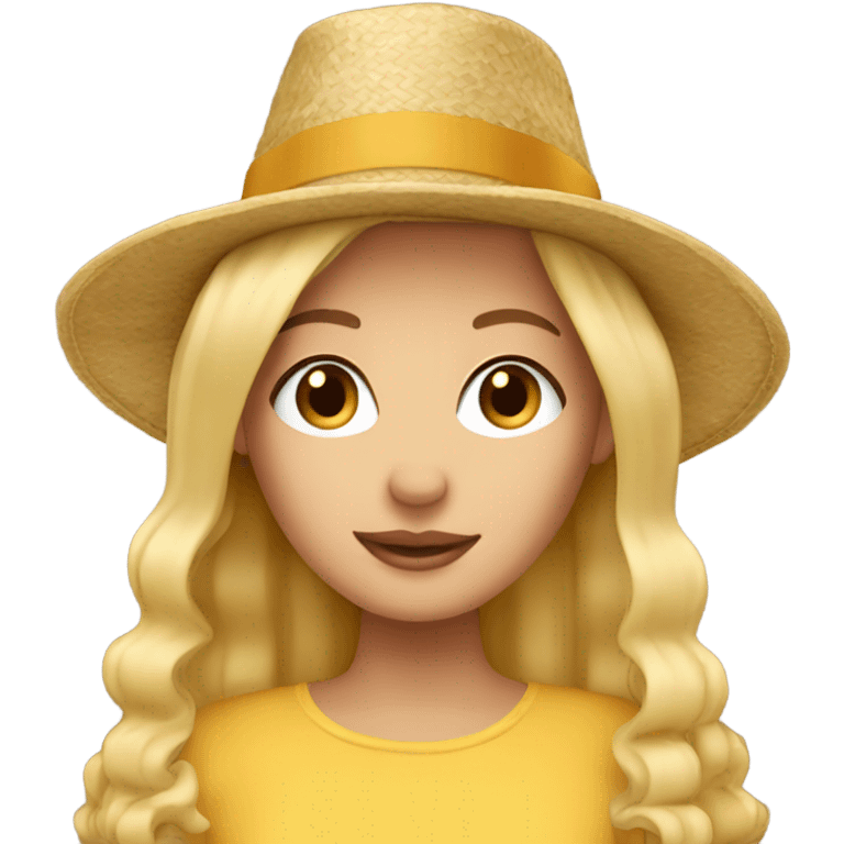 Blonde girl with rigatoni hat emoji