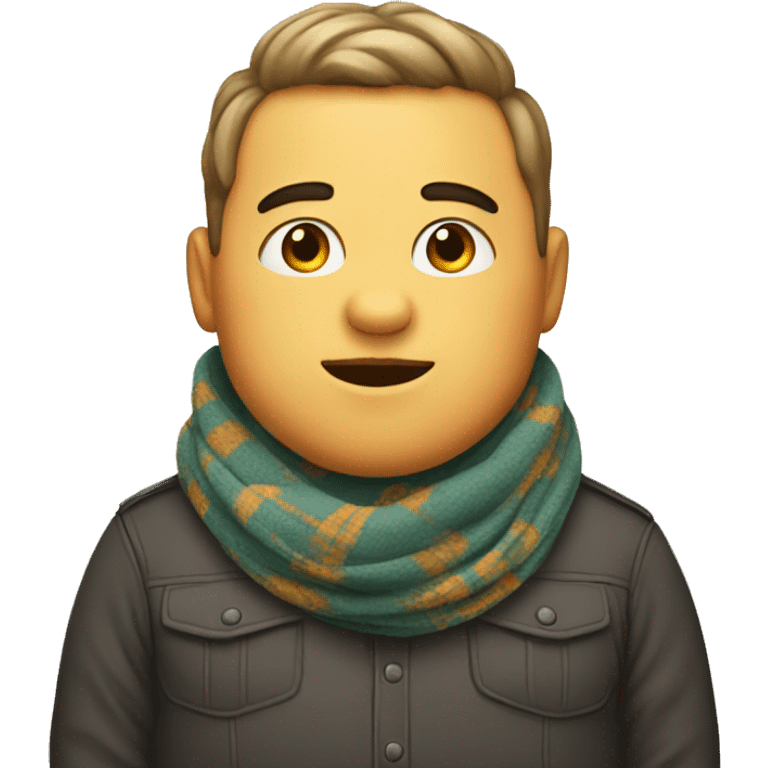 Fat boy wearing scarf emoji