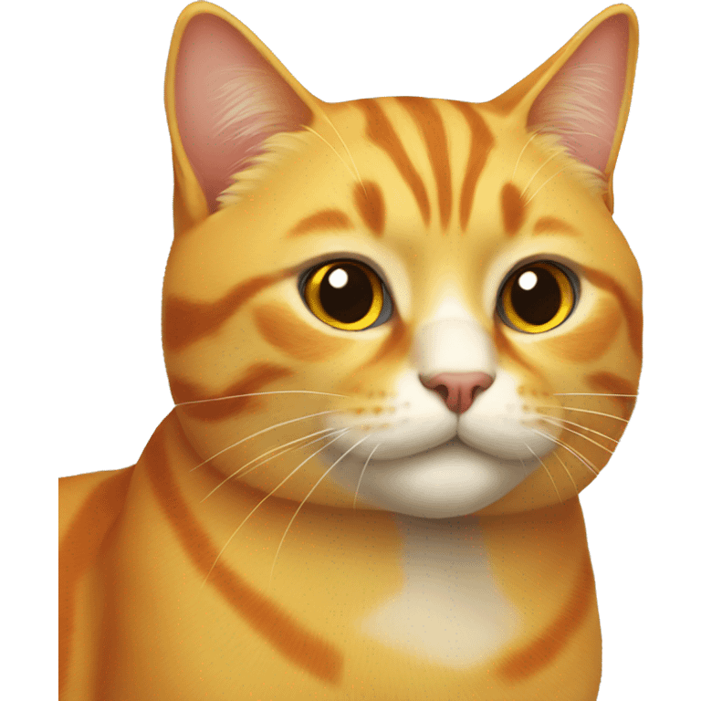 Yellow and orange cat emoji