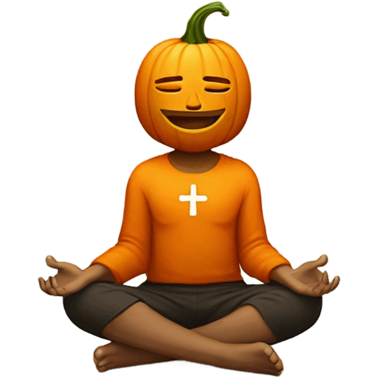 Pumpkin meditating  emoji