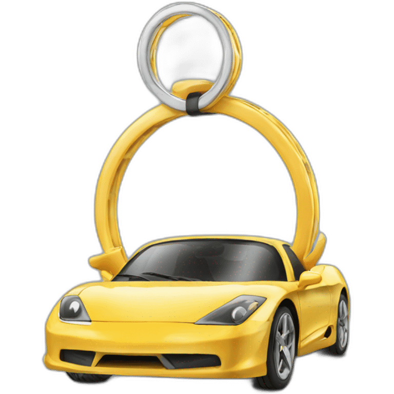 Sport car ring emoji