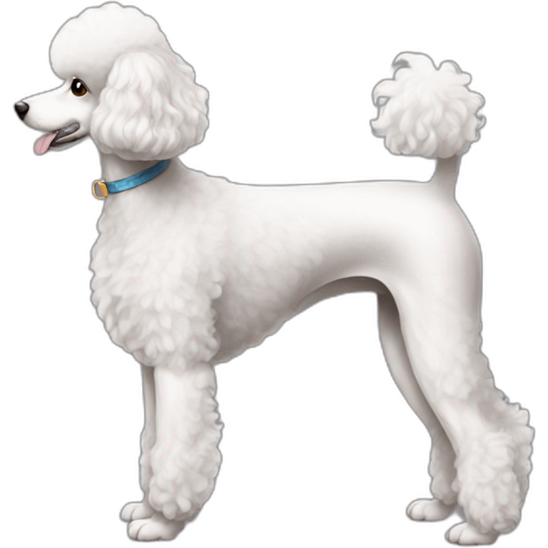 Dog Standart Poodle full body emoji