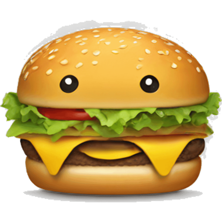 Burger with smile emoji