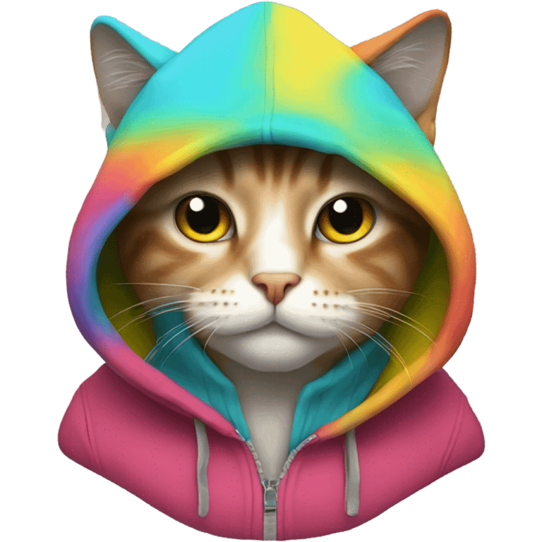 Cat wearing hoodies  emoji