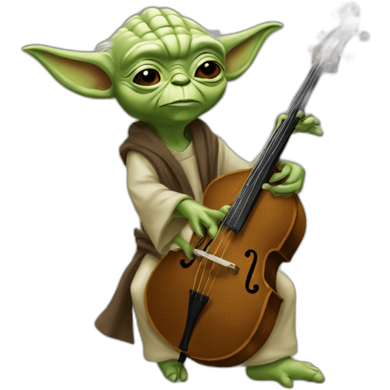 yoda-playing-upright-bass Download emoji emoji