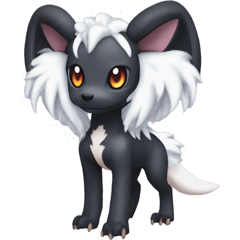 Edgy Cool Kawaii Baby Houndoom-Nargacuga-Absol-Garurumon-Pokémon Full Body Detailed High Quality emoji