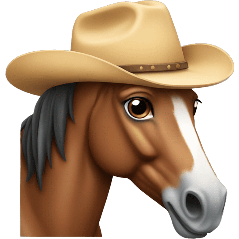 Horse with cowboy hat emoji