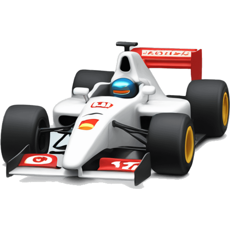 white formula one car emoji