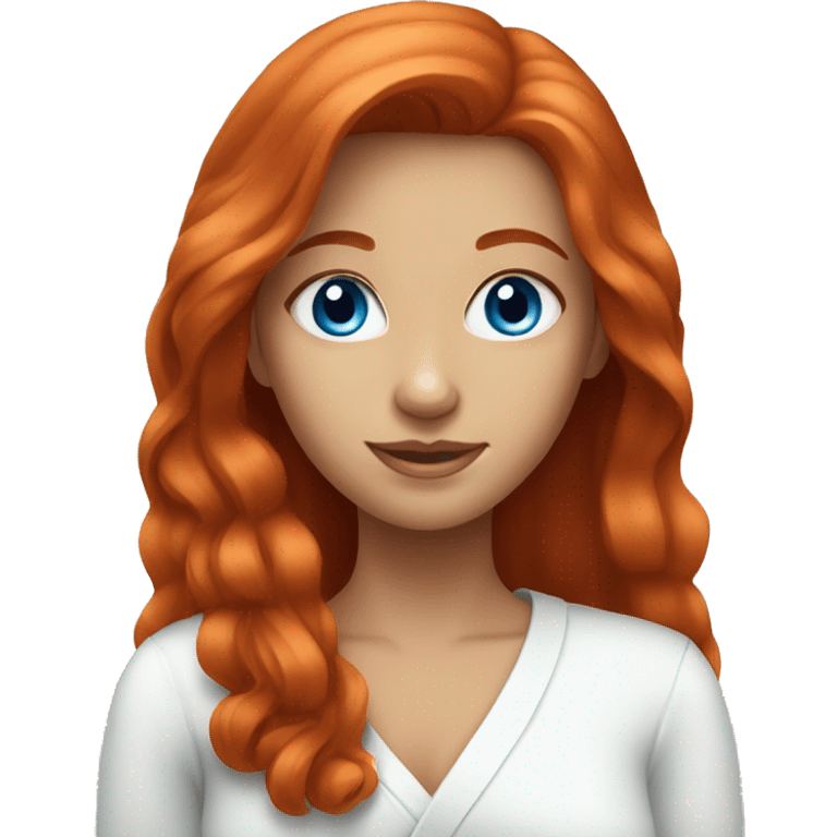 Red-hair-girl blue-eyes spa emoji