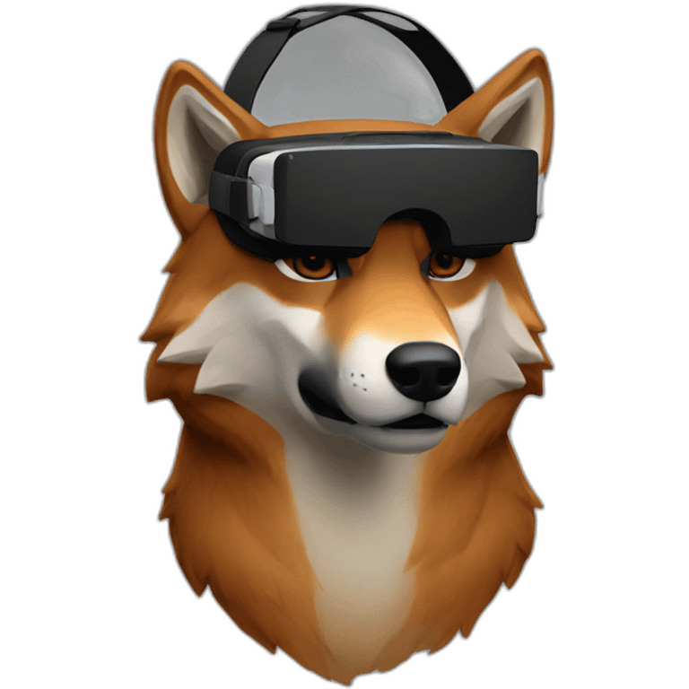 virtual reality red wolf oculus emoji