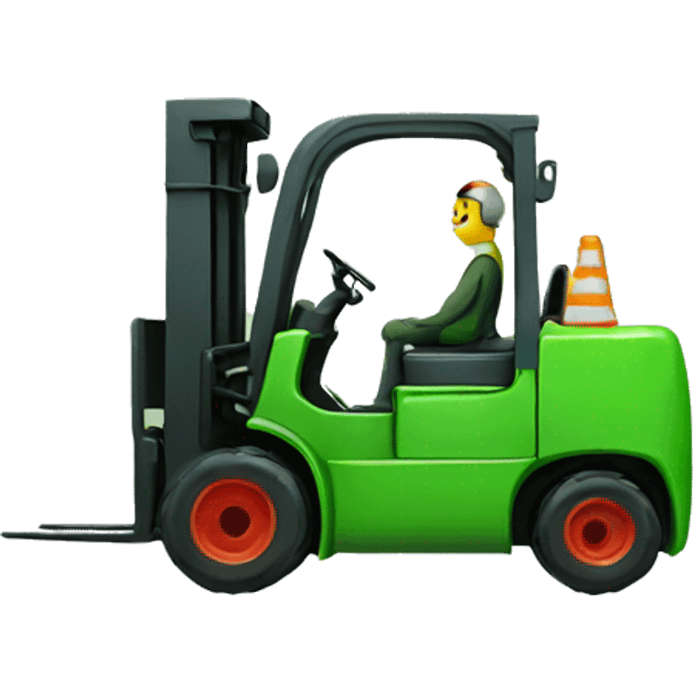 Green forklift emoji