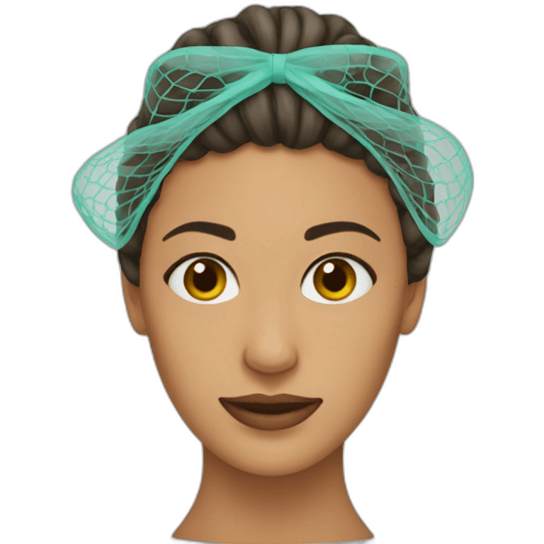 woman hair net emoji