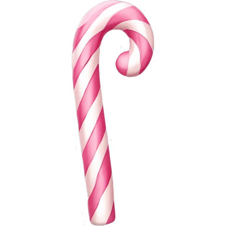 one pastel pink candy cane tilted emoji