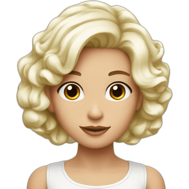 Peau blanche cheveux marron long emoji