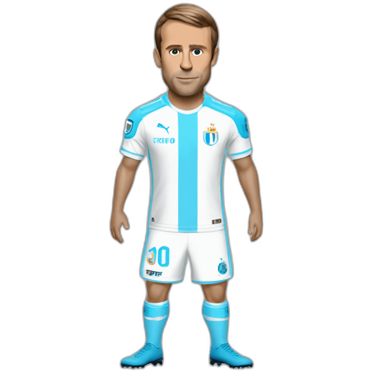 Emmanuel Macron in Olympique de Marseille kit emoji