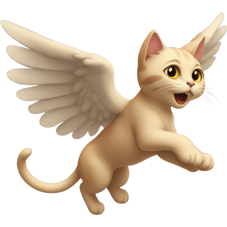 Cat flying emoji