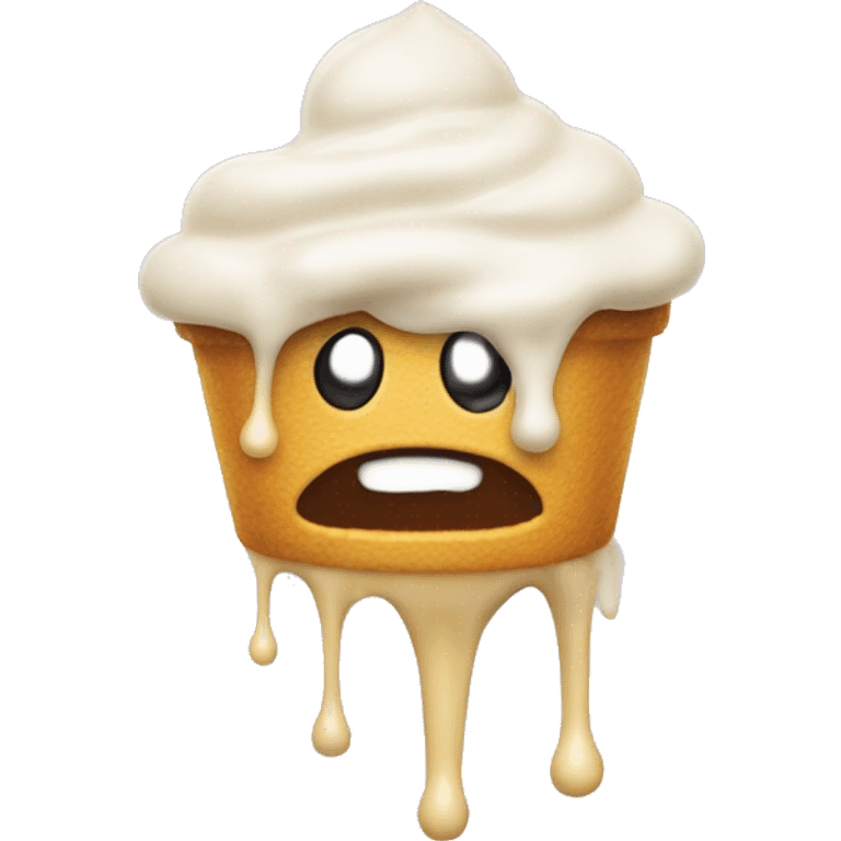 Cream leaking out of food emoji