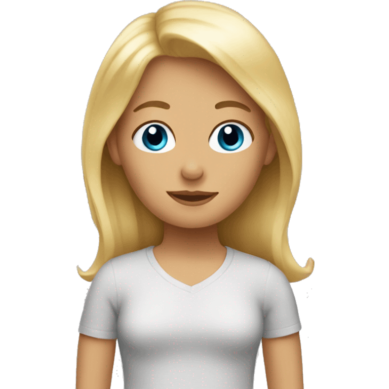 Mom blond of 3 kids emoji