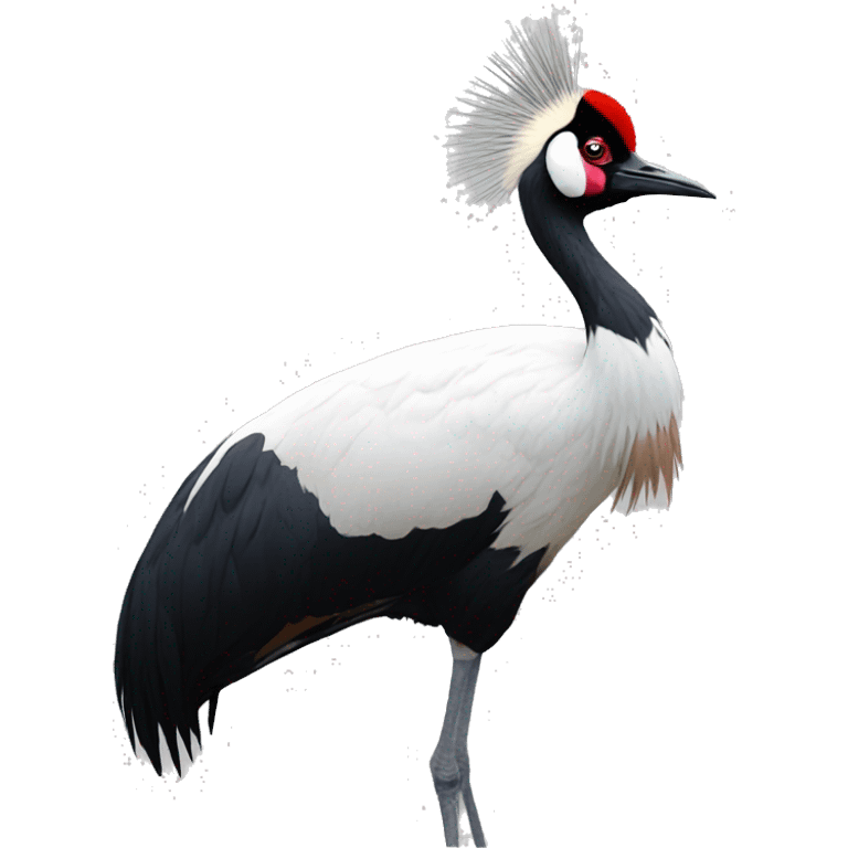 Black crowned crane emoji