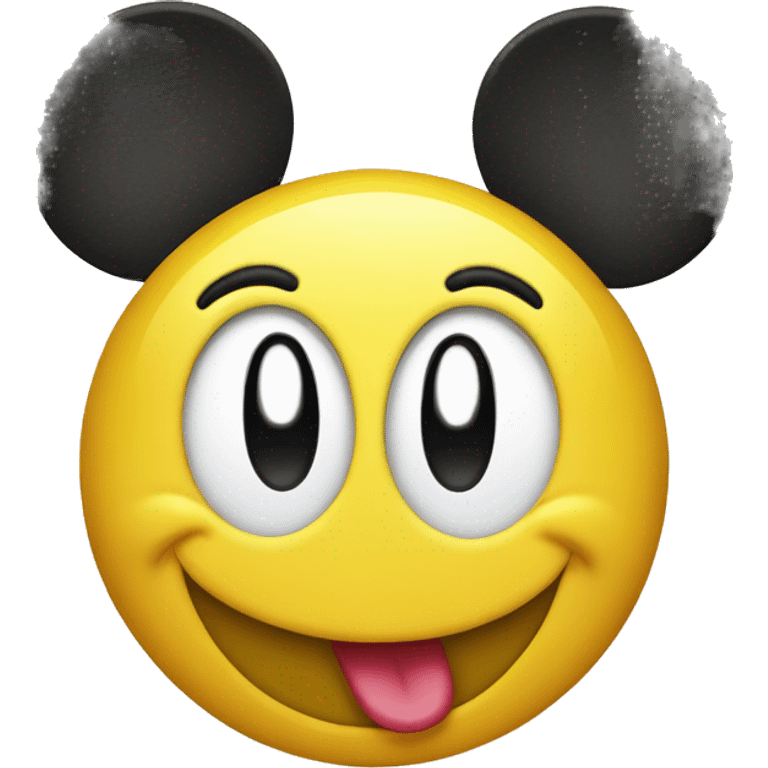 Yellow Smiley face with Mickey ears emoji