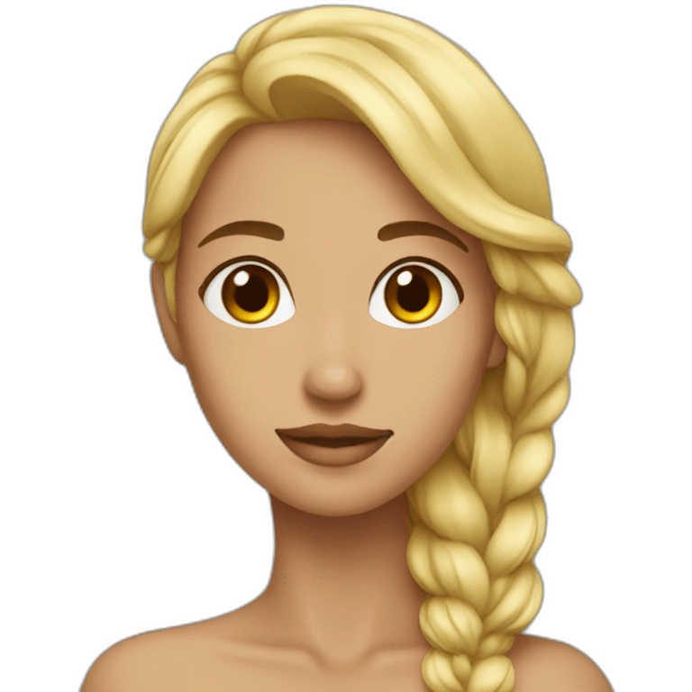 beautiful woman form side emoji